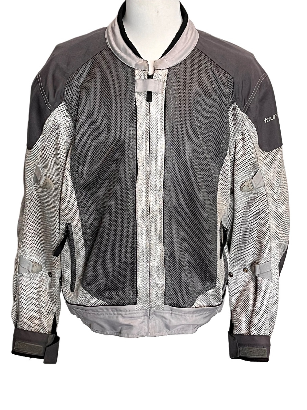 Tourmaster Flex Armored Mesh Motorcycle Jacket Grey Silver XL